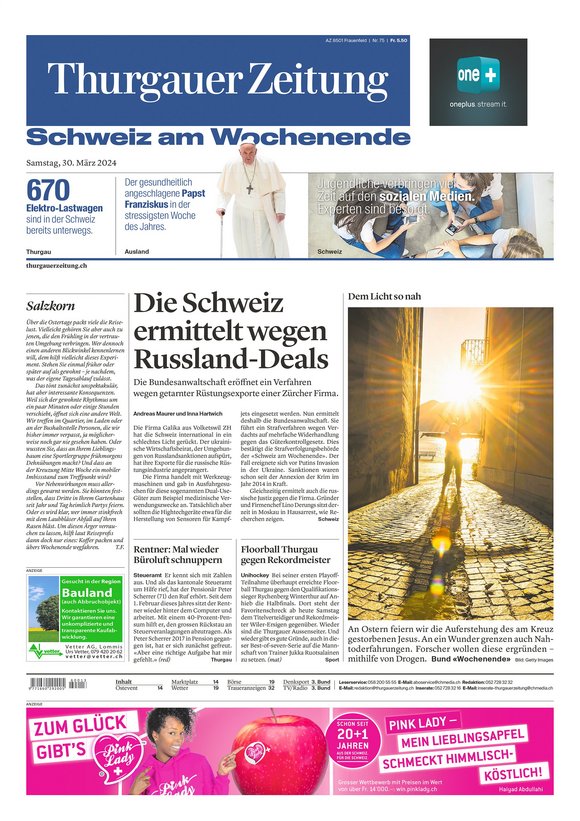 Zeitungen: Schweiz am Wochenende